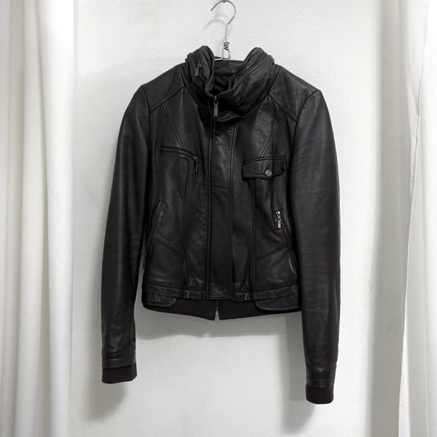 Lambskin brown leather jacket
