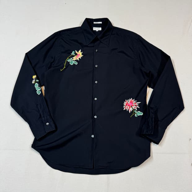 L) 폴스미스 플라워 자수 블랙 셔츠