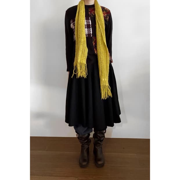 Side Button Flare Skirt