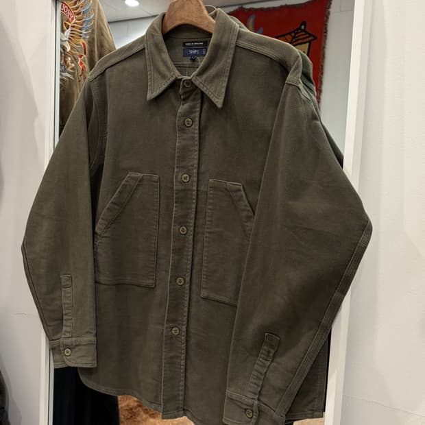 Ships 쉽스 헤비 몰스킨 앵커 워크 셔츠 (made England)