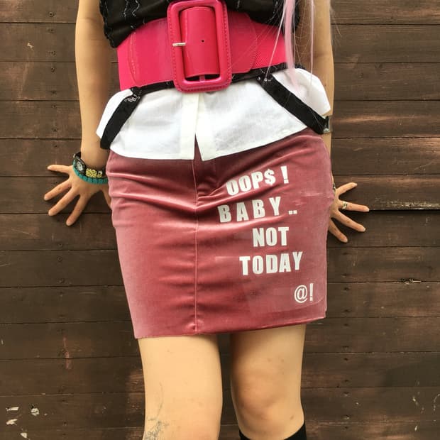 Burgundy Velvet Mini Skirt
