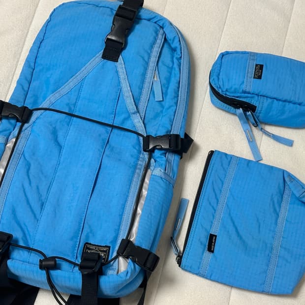 포터 바이시클 백팩 스카이블루
