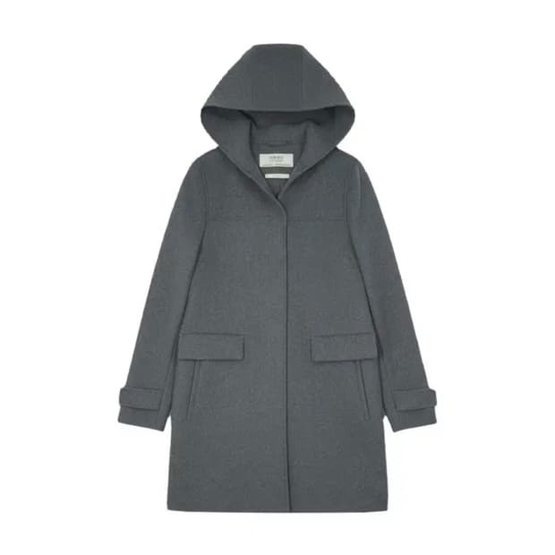 자라 베이직 울 후드 코트