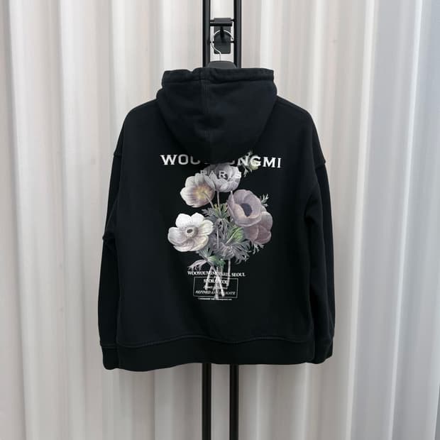 [48] 우영미 플라워 후드티 블랙