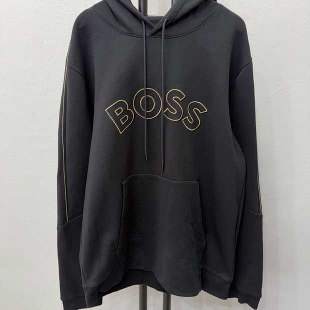 정품) 휴고보스 신형 남성 로고 후드티 L