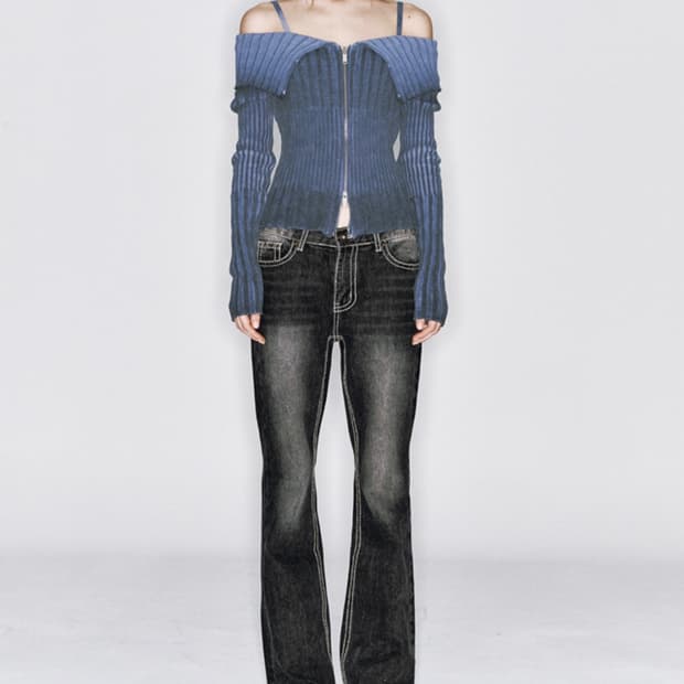 아수라 스티치 데님 팬츠