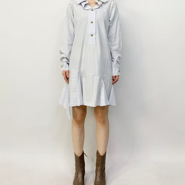 비비안 웨스트우드 스트라이프 셔츠 원피스
