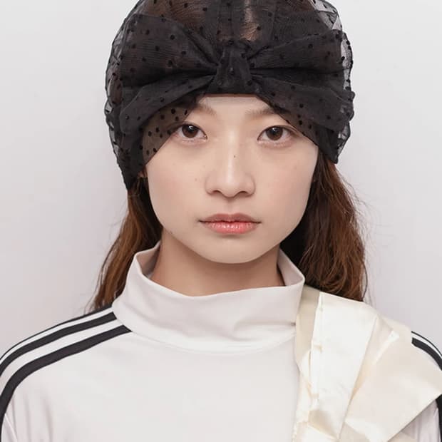 포에지담 POLKA DOT TURBAN IN BLACK