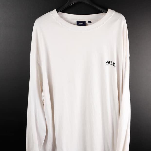 예일 흰색 롱슬리브