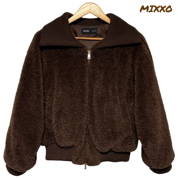 3752 미쏘 브라운 루즈핏 카라 퍼자켓