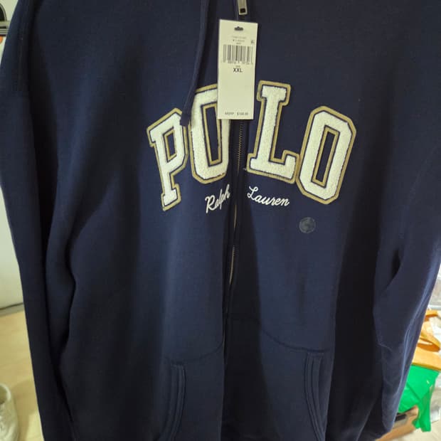 폴로 기모 후드집업 네이비 빅사이즈 새상품