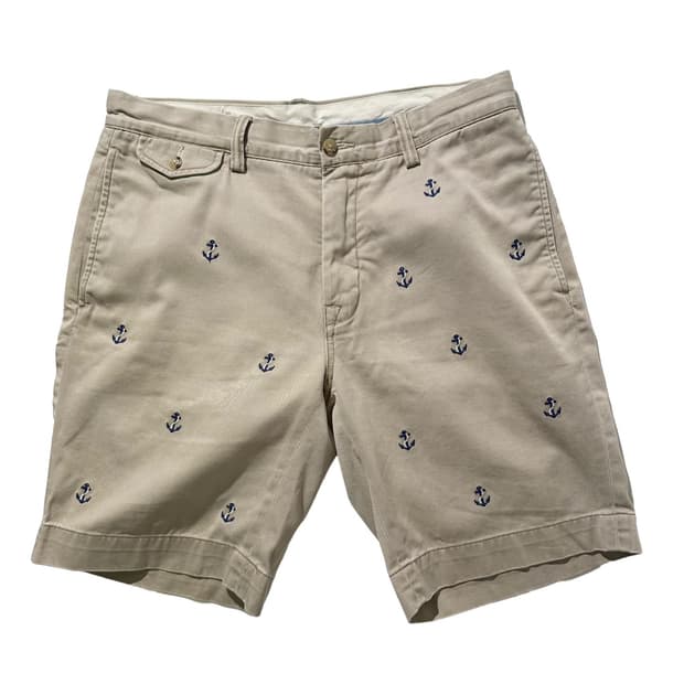 폴로 랄프로렌 닻 엠브로이디드 하프팬츠 반바지