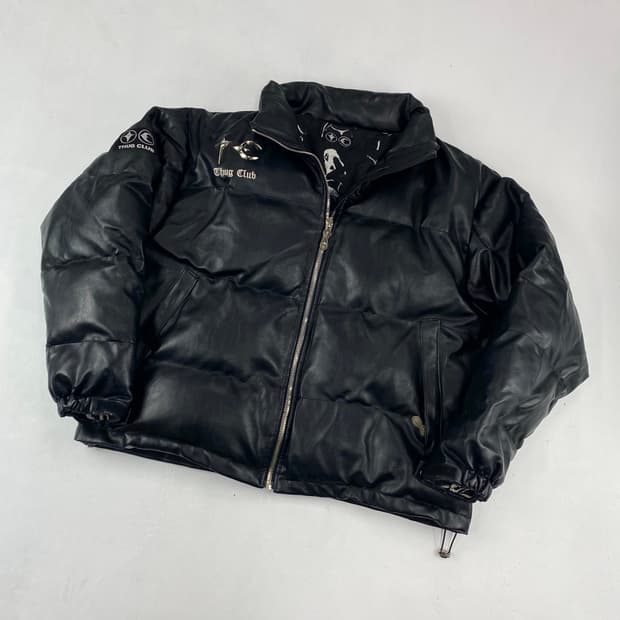 떠그클럽 레더 블랙 패딩 (103)