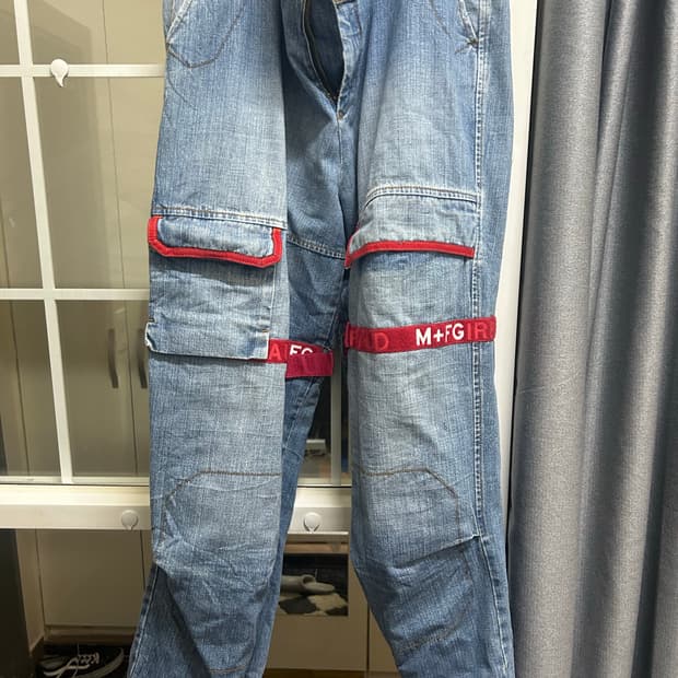 90's 마리떼 프랑소와 저버 벨크로 데님 팬츠