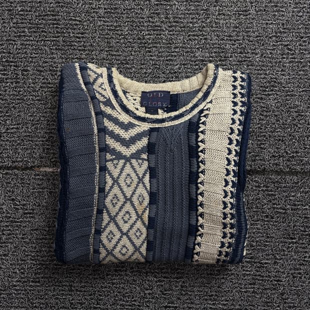 OLD GLORY US 아카이브 케이블 패턴 스웨터 1972
