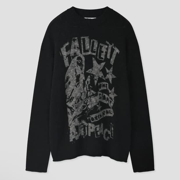 팔렛 락 밴드 니트 블랙 L