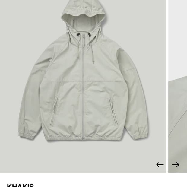 KHAKIS HOODED RAGLAN JACKET G2 LIGHT GRE