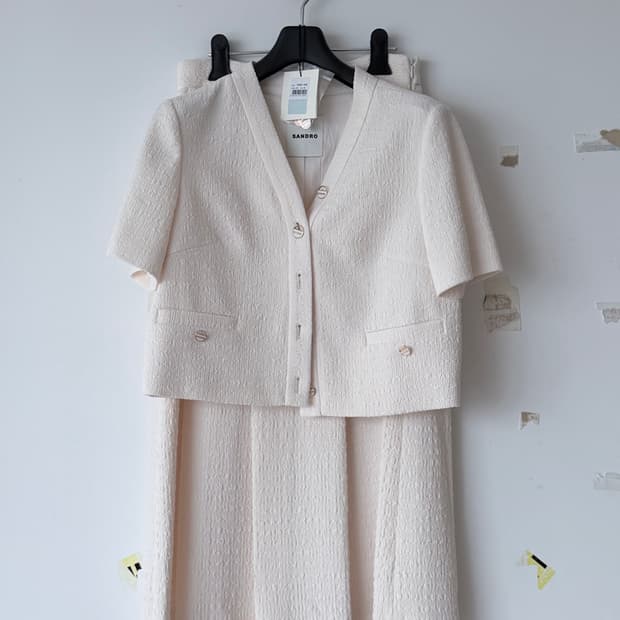 산드로 Sandro 트위드 크롭재킷 + 스커트 세트 