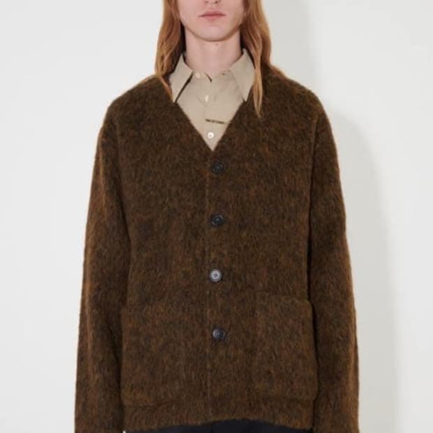 Our Legacy 모헤어 가디건 올리브 멜란지 48