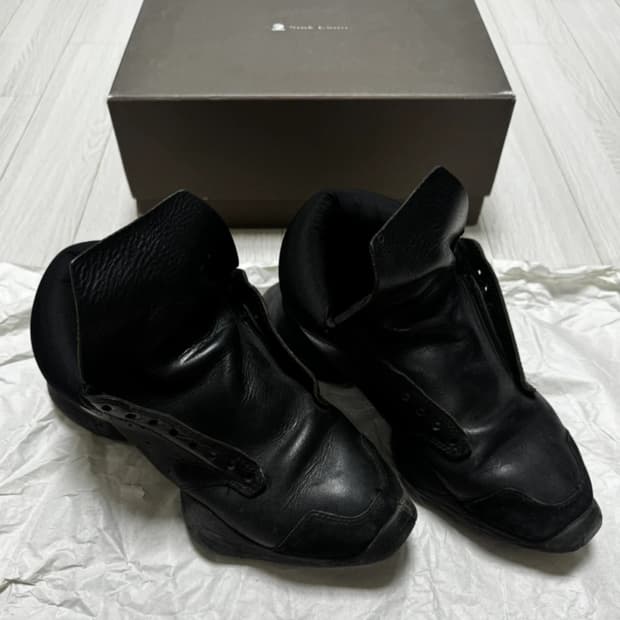 릭오웬스 아디다스 러너 레더 블랙 235