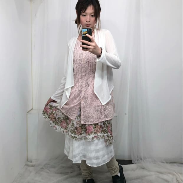 𝜗𝜚 레이스 플라워 로맨틱 빈티지 코디 set 𝜗𝜚