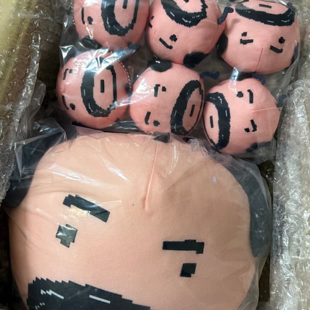 다마고치 오야지치 경단 쿠션 인형 볼체인 키링 일괄