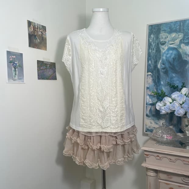 ivory mori fairy lace angel top