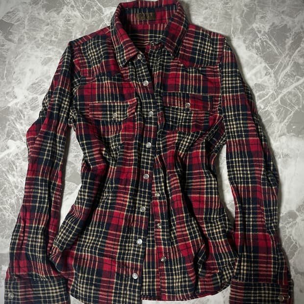 (Japanese vintage)punk check shirts