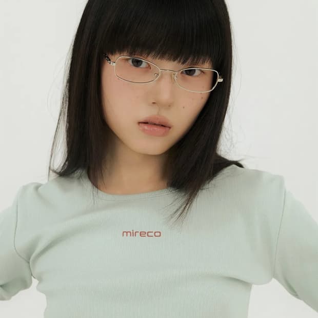 미레코 민트 로고 티셔츠