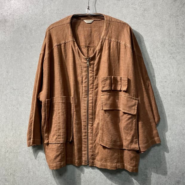 [F] 90s Vintage 빈티지 브라운 리넨 자켓