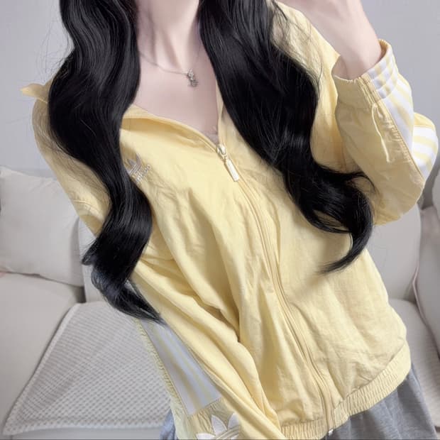 🐰아디다스 연노랑 옐로우 파이어버드 락업 점퍼 바람막이💛