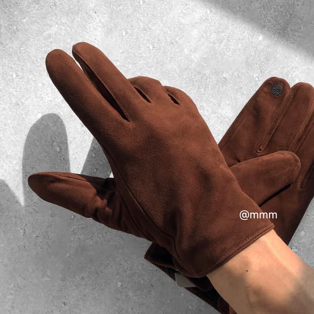 [Unisex] 스웨이드 가죽 장갑 스마트터치