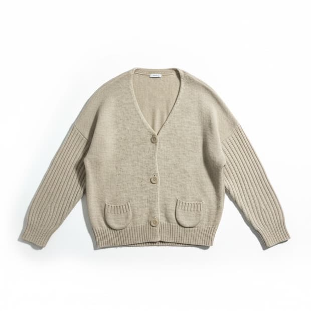 인티미시미 베이지색 니트 가디건