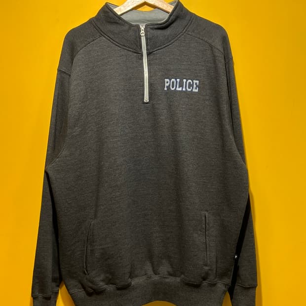 [XL] Pennant 하프집업 아노락 POLICE 맨투맨