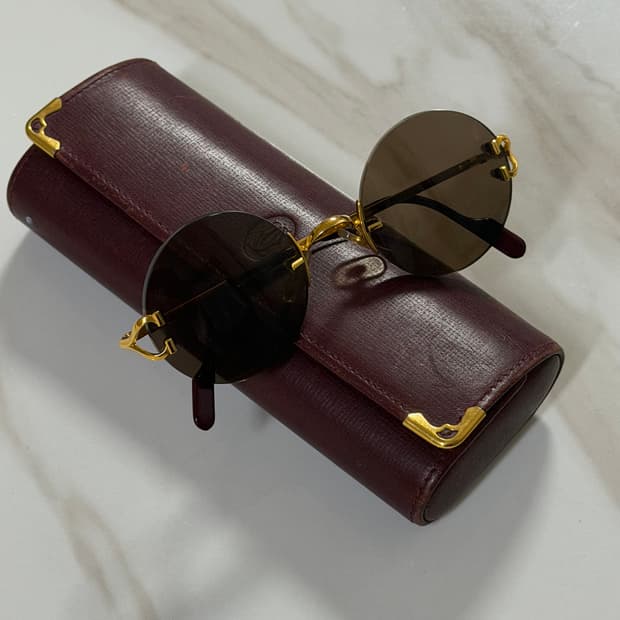 (OS) Cartier 까르띠에 빈티지 C 데코  무테 선글라스 안경