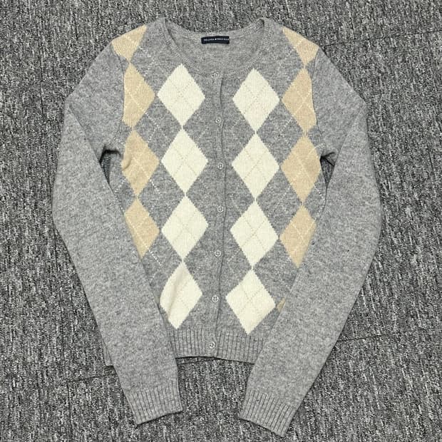 브랜디멜빌 아가일 회색 가디건