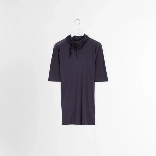 르메르 25sS FOULARD 실크 스카프 티 셔츠/차콜