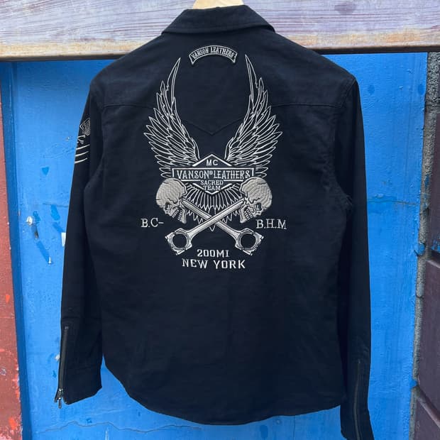Vanson Leather Shirt Zip up Jacket