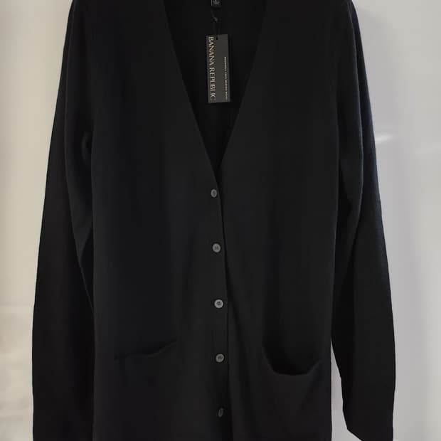 바나나리퍼블릭 블랙 롱가디건 