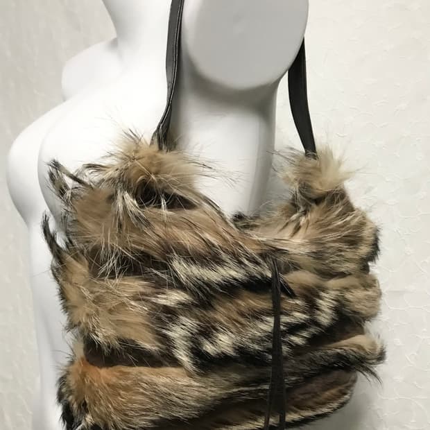 빈티지 00s y2k 라쿤퍼 숄더백 가방