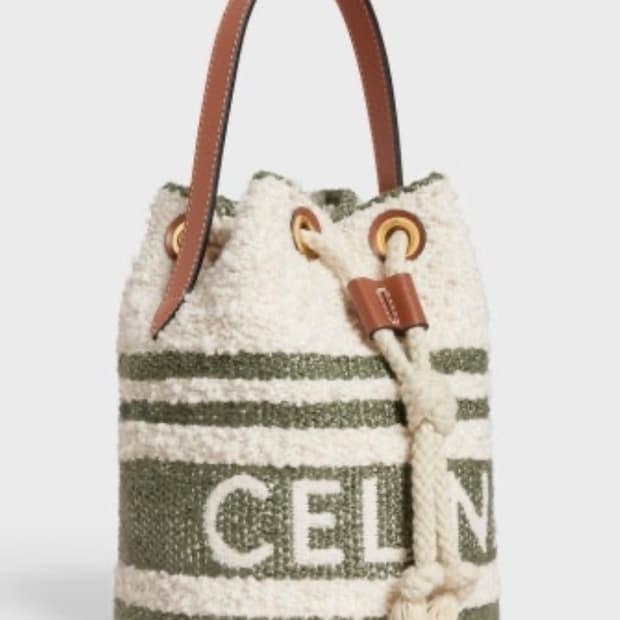 셀린느 정품 텍스타일 드로우스트링백