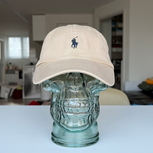 polo 폴로 랄프로렌 베이지 볼캡 (깊은 깊이감)