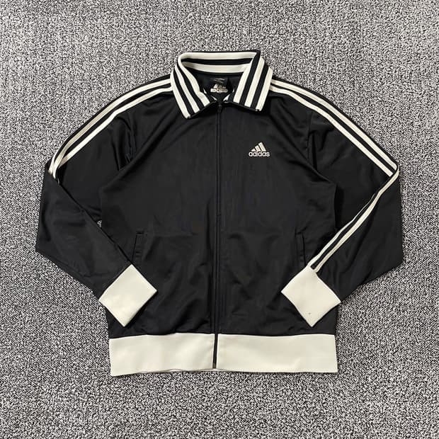 빈티지9. 아디다스 00's 트랙탑 트레이닝 져지 검흰 오레오