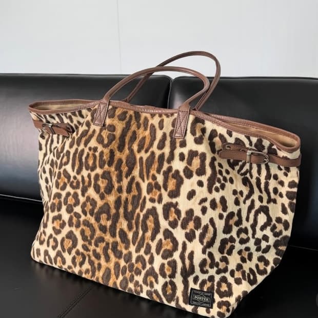 요시다포터 레오파드 호피 토트백 구매합니다 연락주세요