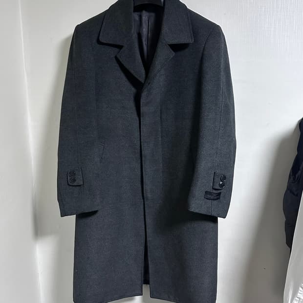 조르지오 아르마니 캐시미어 100% 싱글 코트 르 꼴레지오니 48/차콜 