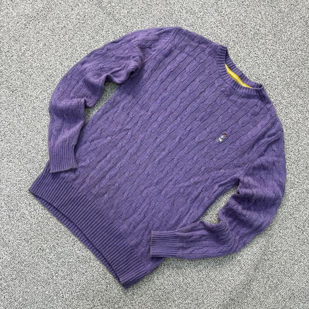 L 티니위니 남성 울 긴팔 케이블 니트 0413J