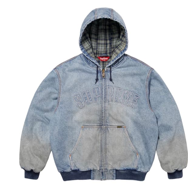 슈프림 리플렉티브 아크 후드 워크 자켓 데님