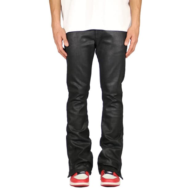 하이퍼데님 Coated Flare Zipper Jean
