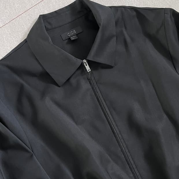 COS 울 집업 블루종