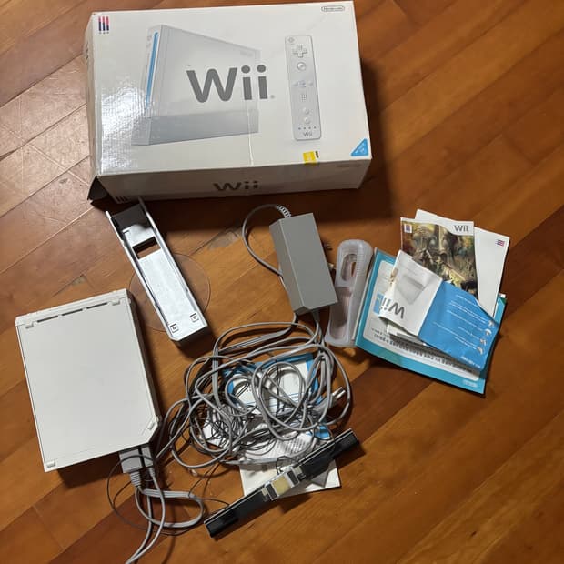 일괄) 닌텐도 위 wii 기본 본체 구성품 게임 세트